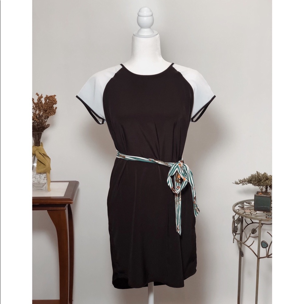 NWOT Banana Republic Black & White Shirt Dress - Picture 2 of 5